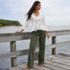 Women's High Rise 5 Pocket Wide Leg Chino Pants, alternative image