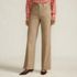 Women's Petite High Rise 5 Pocket Wide Leg Chino Pants, Front