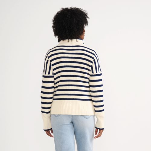 Women's Drifter Cotton Quarter Zip Pullover Sweater, Back