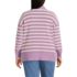 Women's Plus Size Drifter Cotton Quarter Zip Pullover Sweater, Back