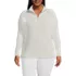 Women's Plus Size Drifter Cotton Quarter Zip Pullover Sweater, Front