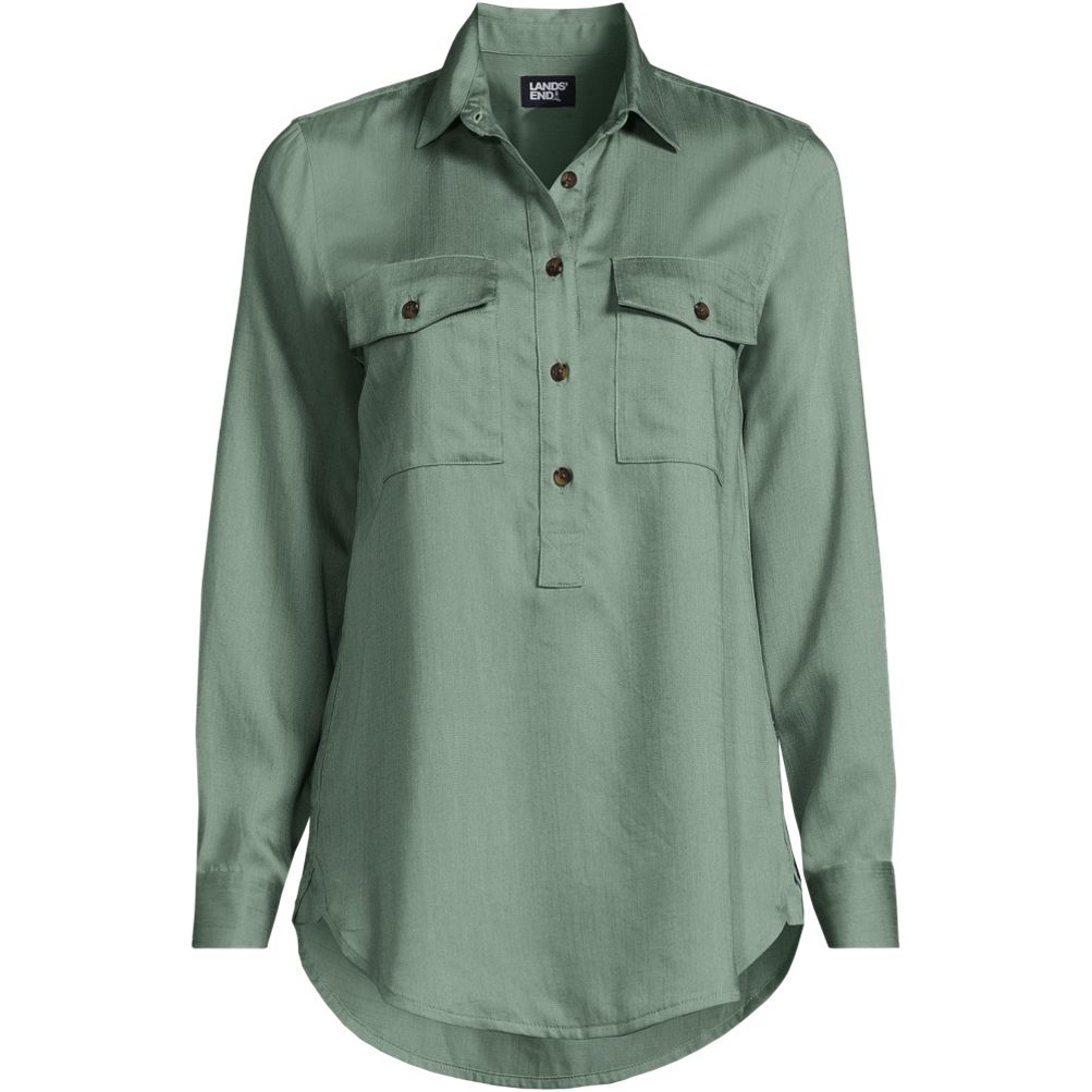 Women's TENCEL™ Fiber Popover Top | Lands' End