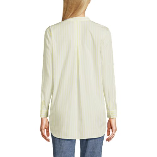 Women's No Iron Banded Collar Popover Shirt, Back