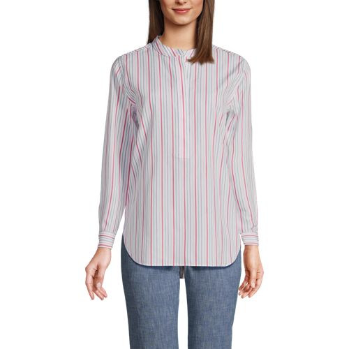 Women's No Iron Banded Collar Popover Shirt - image 5