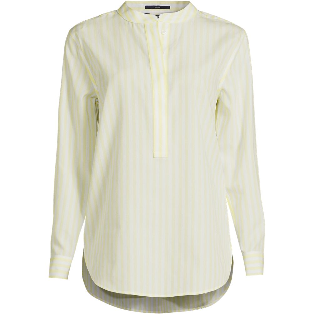 Women\'s No Iron Long Sleeve Banded Collar Popover Shirt | Lands\' End