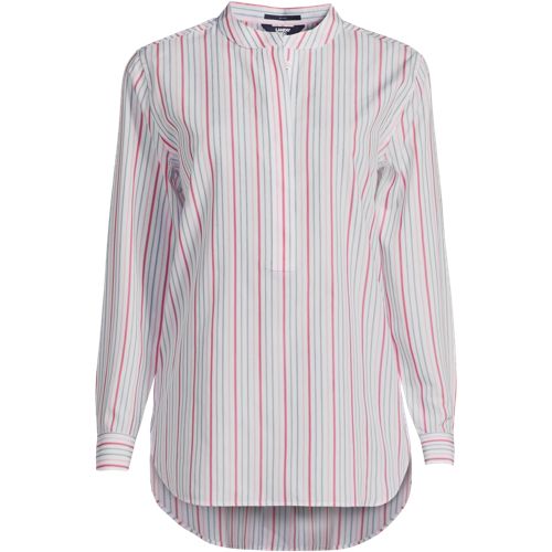 Women's No Iron Banded Collar Popover Shirt - image 4