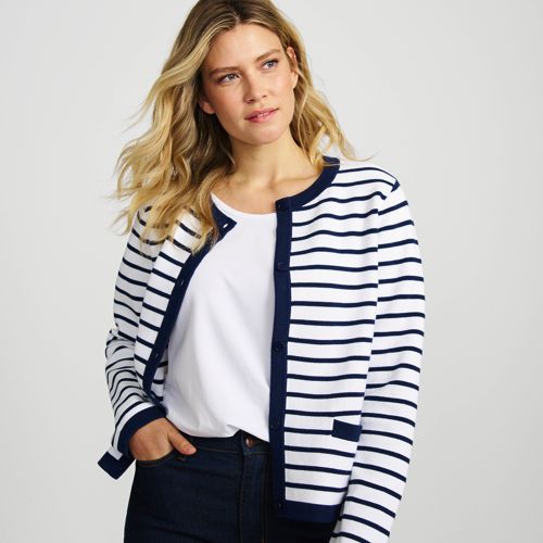 Women's Cotton Modal Crew Cardigan