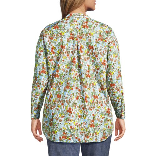 Women's No Iron Banded Collar Popover Shirt - image 3