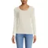 Women's Lightweight Jersey Skimming Long Sleeve Scoop Neck T-shirt, Front