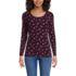 Women's Lightweight Jersey Skimming Long Sleeve Scoop Neck T-shirt, Front