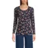 Women's Lightweight Jersey Skimming Long Sleeve Scoop Neck T-shirt, Front