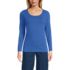 Women's Lightweight Jersey Skimming Long Sleeve Scoop Neck T-shirt, Front