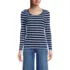 Women's Lightweight Jersey Skimming Long Sleeve Scoop Neck T-shirt, Front