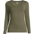 Women's Plus Size Lightweight Jersey Skimming Long Sleeve Scoop Neck T-shirt, Front