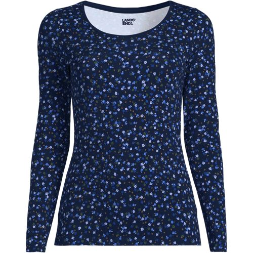 売れ筋商品|||ランズエンド カットソー トップス レディース Women's Plus Size Lightweight Jersey Skimming Long Sleeve Scoop Neck T-shirt Rich burgundy Women's Lightweight Jersey Skimming Long Sleeve Scoop Neck T