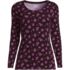Women's Plus Size Lightweight Jersey Skimming Long Sleeve Scoop Neck T-shirt, Front