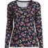 Women's Lightweight Jersey Skimming Long Sleeve Scoop Neck T-shirt, Front