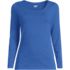 Women's Lightweight Jersey Skimming Long Sleeve Scoop Neck T-shirt, Front
