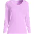 Women's Lightweight Jersey Skimming Long Sleeve Scoop Neck T-shirt, Front