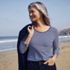 Women's Lightweight Jersey Skimming Long Sleeve Scoop Neck T-shirt, alternative image