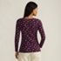 Women's Lightweight Jersey Skimming Long Sleeve Scoop Neck T-shirt, Back