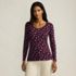 Women's Lightweight Jersey Skimming Long Sleeve Scoop Neck T-shirt, Front