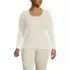 Women's Plus Size Lightweight Jersey Skimming Long Sleeve Scoop Neck T-shirt, Front