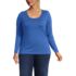 Women's Plus Size Lightweight Jersey Skimming Long Sleeve Scoop Neck T-shirt, Front