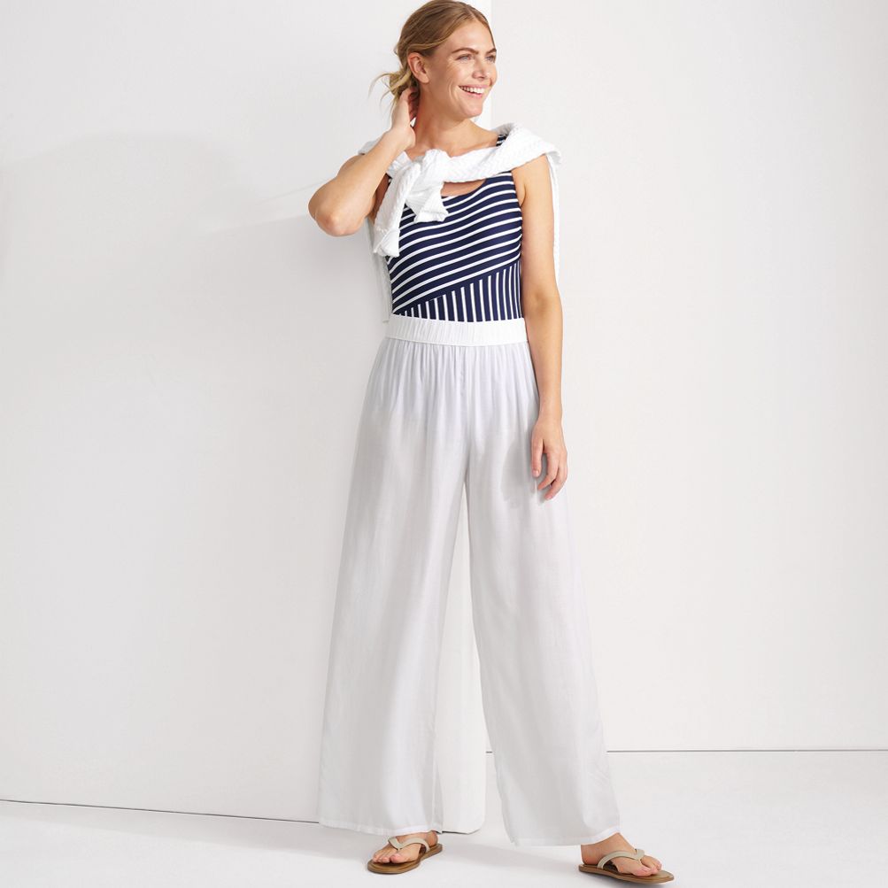 Side Split Cover-Up Pants & Reviews - White - Sustainable Cover