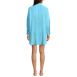 Women's Sheer Oversized Button Front Swim Cover-up Shirt, Back