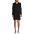 Women's Sheer Oversized Button Front Swim Cover-up Shirt, Front