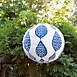 Allsop Home and Garden Outdoor Solar Soji Stella Printed 12" Indigo Leaf Lantern, alternative image
