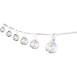 Allsop Home and Garden Outdoor 25' LED Bistro String Lights - White Wire, alternative image