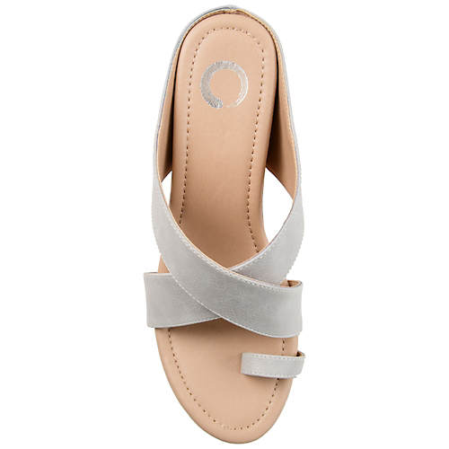 Journee Collection Women's Rayna Criss Cross Wedge Sandals - Secondary