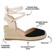 Journee Collection Women's Monte Lace Up Wedge Sandals, alternative image