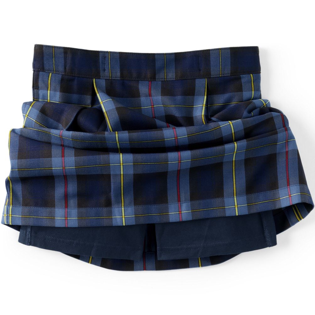 School Uniform Girls Plaid Skort Top of Knee Lands' End