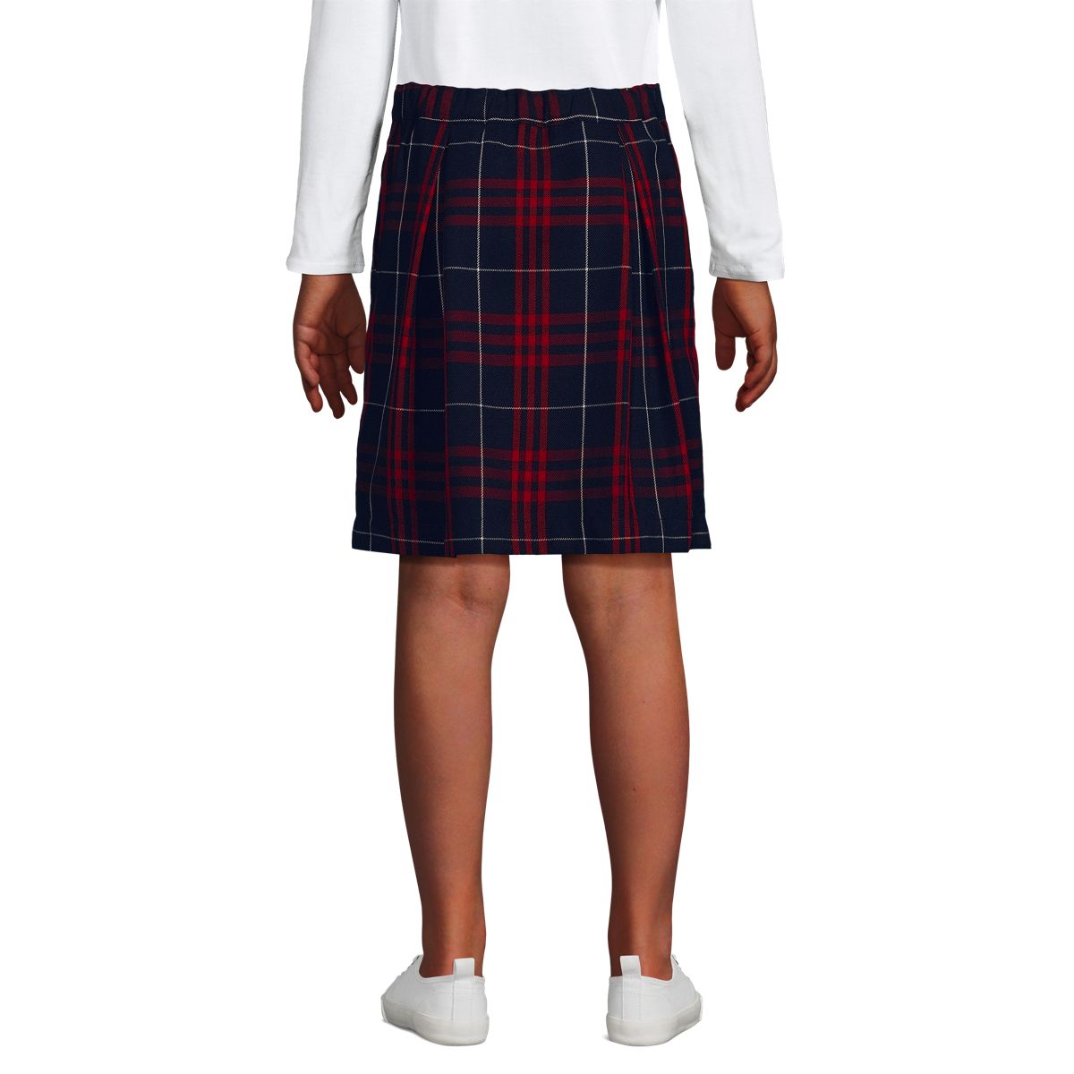 School Uniform Girls Plaid Skort Top of Knee