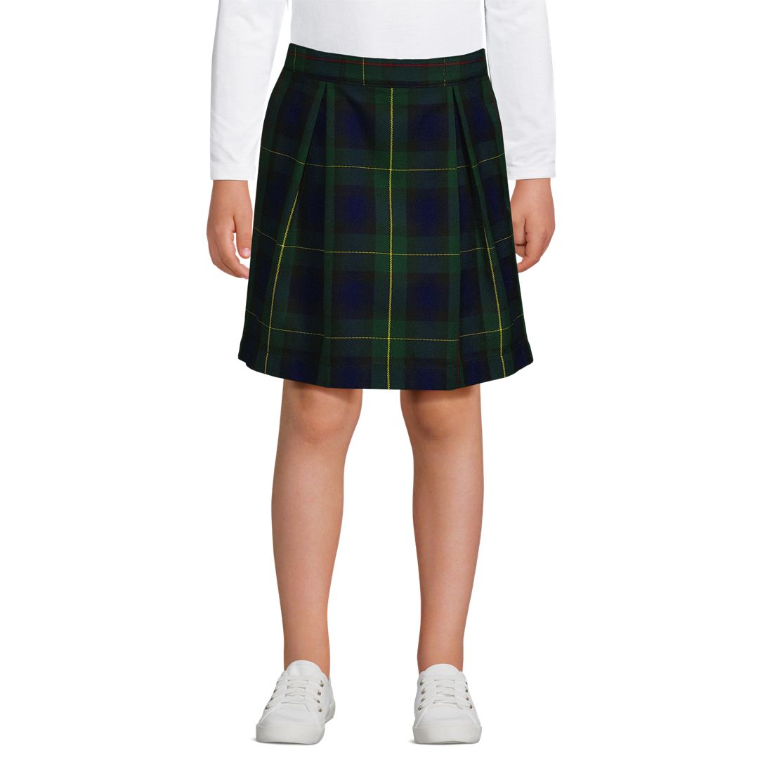 School Uniform Girls Plaid Skort Top of Knee