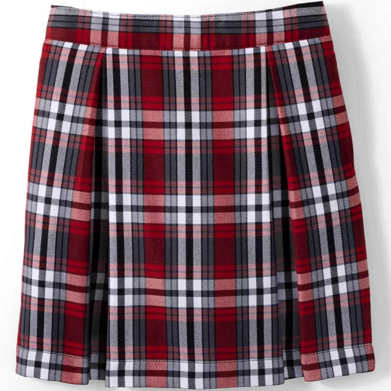 Girls Plaid Skort Top of Knee, Front