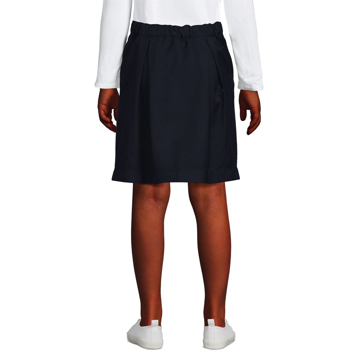 School Uniform Girls Solid Pleated Skort Top of Knee