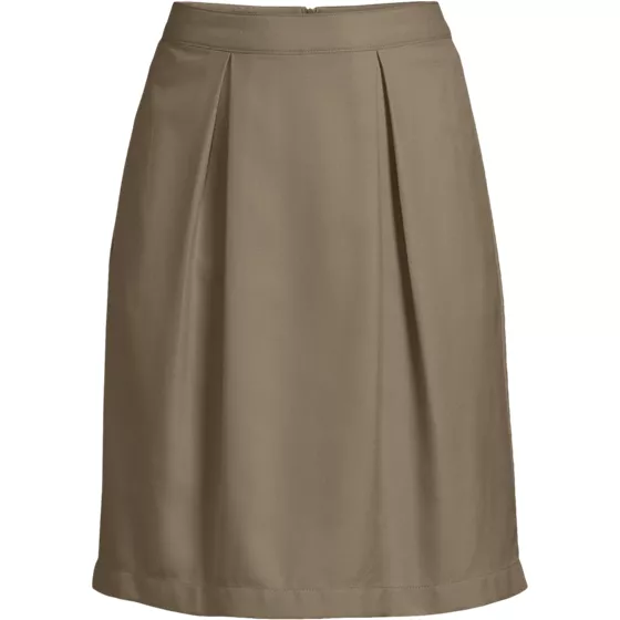 Women's Solid Pleated Skort Top of Knee - primary