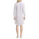 Women's Oxford Long Sleeve Button Front Shirt Dress, Back