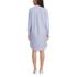 Women's Oxford Long Sleeve Button Front Shirt Dress, Back