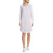 Women's Oxford Long Sleeve Button Front Shirt Dress, Front