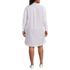 Women's Plus Size Oxford Long Sleeve Button Front Shirt Dress, Back