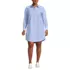 Women's Plus Size Oxford Long Sleeve Button Front Shirt Dress, Front