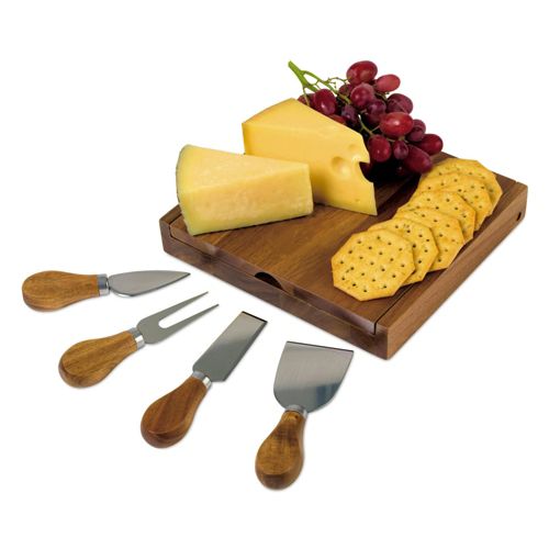 La Cuisine Custom Logo Cheese Board with Serving Set