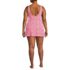 Women's Plus Size Scoop Neck Mini Swim Dress Swimsuit, Back