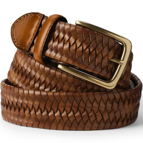 Men's Braided Leather Belt – Fasten Waistband At Any Point! 