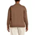 Women's Plus Size Cotton Modal Long Sleeve Polo Collar Sweater, Back